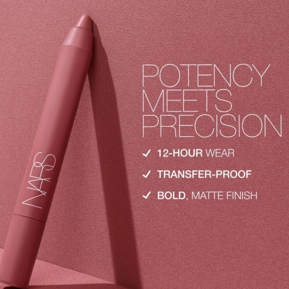 NARS Powermatte High Intensity Lip Pencil: Midnight Rider (195) .08oz, NIB - Picture 3 of 6